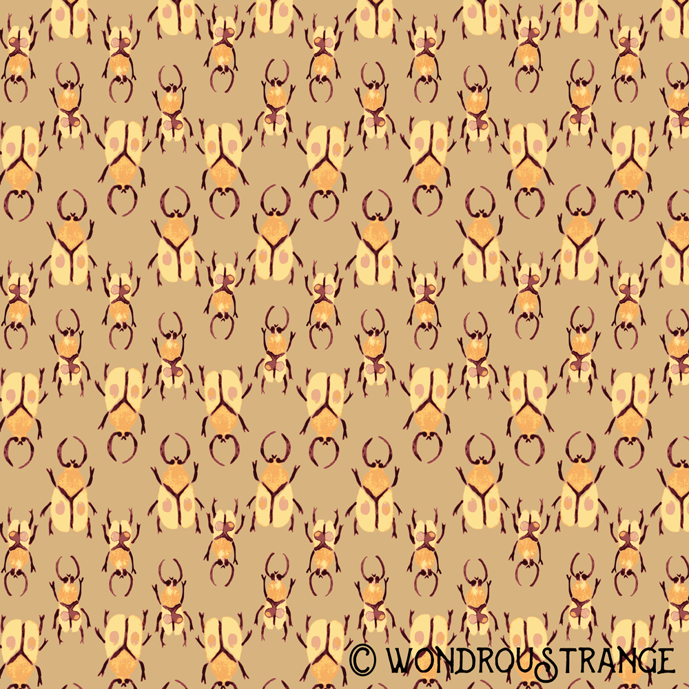 magenta and honey beetle pattern 1 display