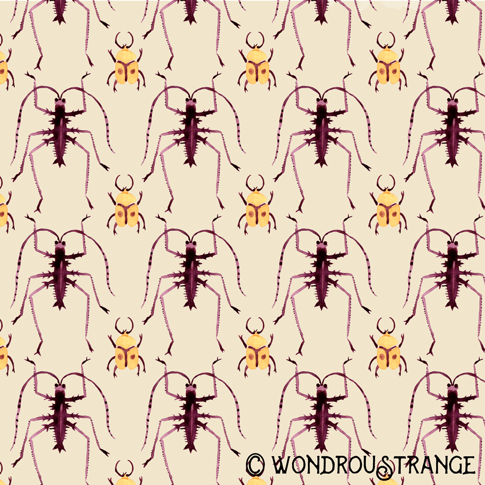 Magenta beetles 3 pattern display