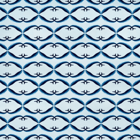 Whale pattern display square