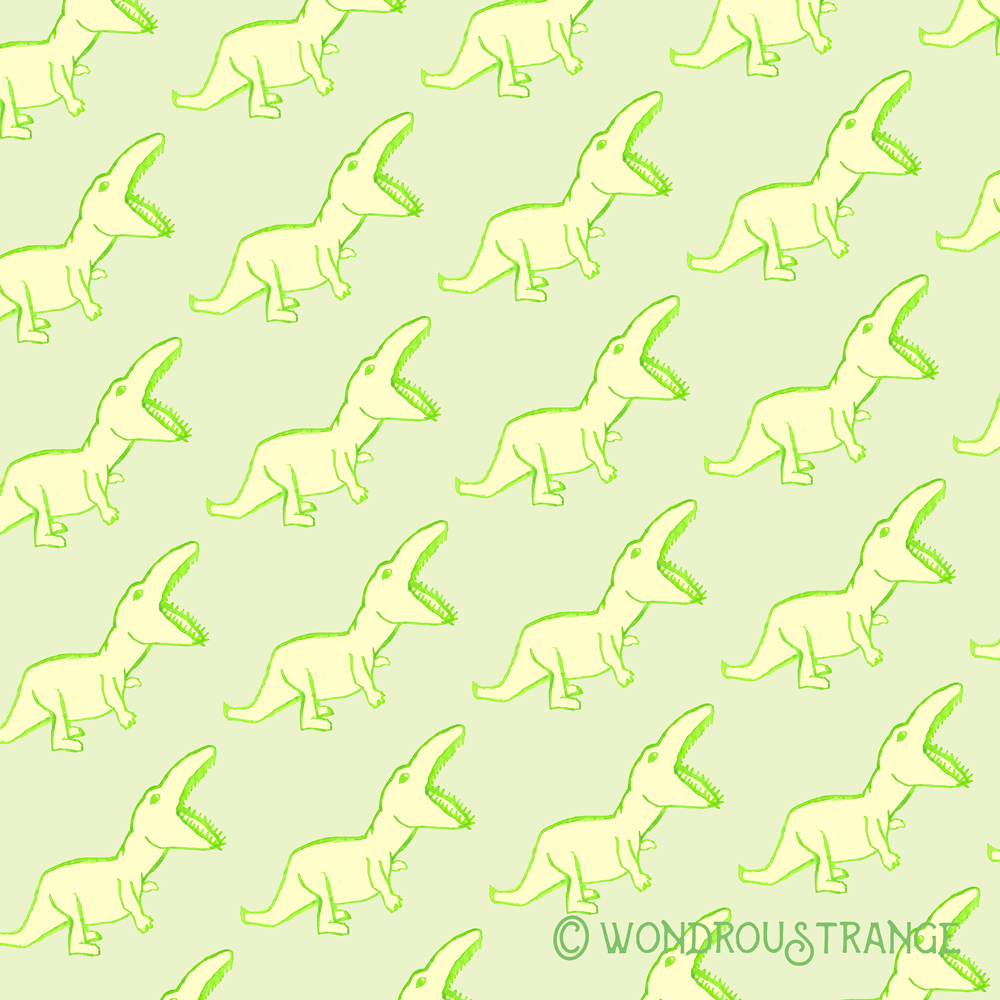 Green Dino Pattern