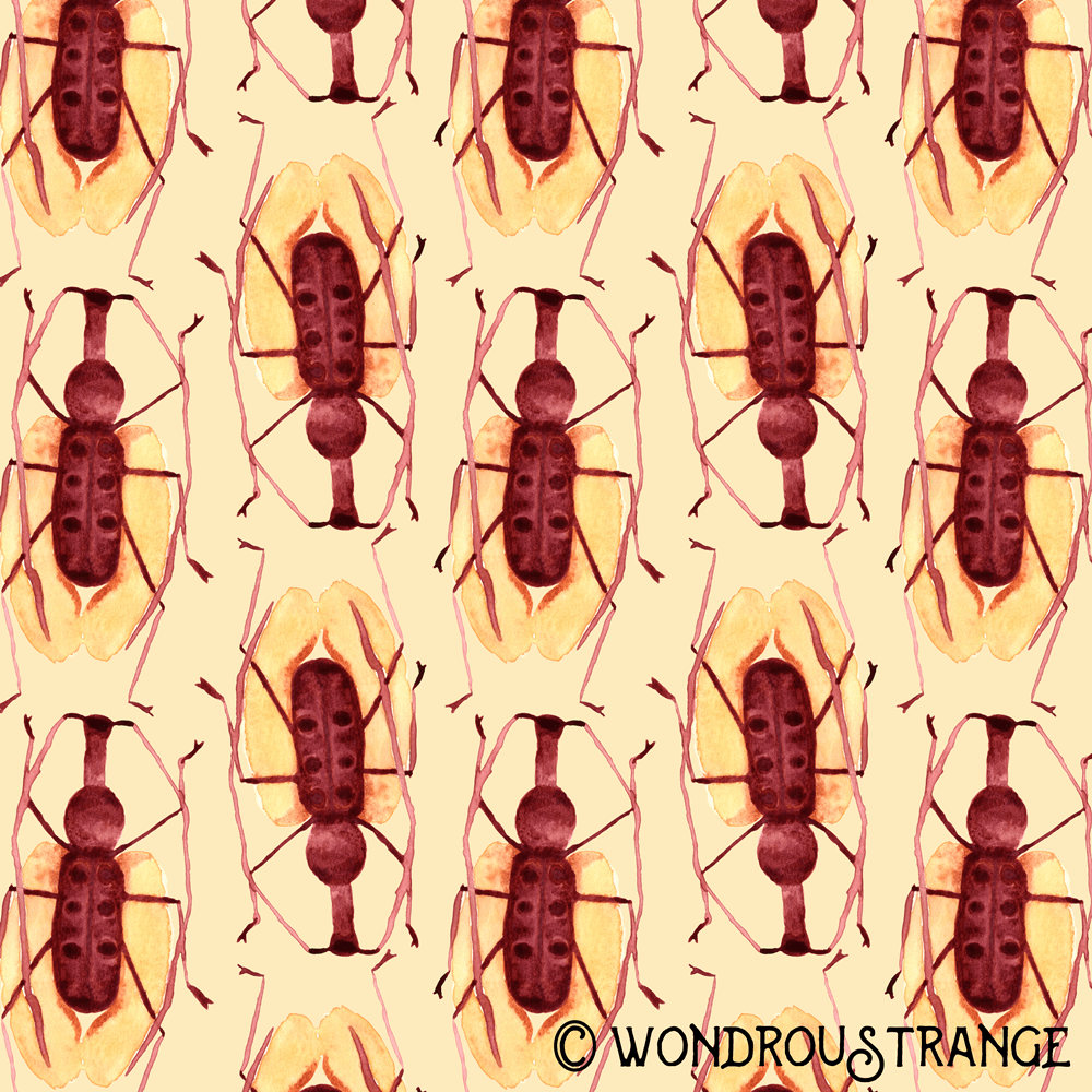 Maple seedpod looking beetle pattern display